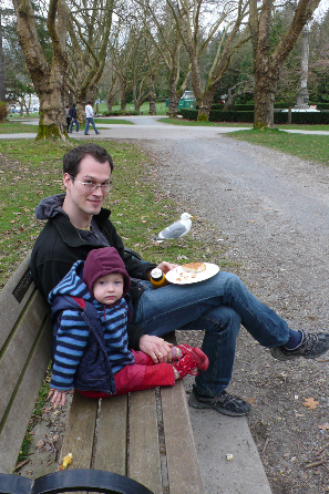 Gruppenbild mit Möve