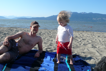 Chiara und Jochen am Strand