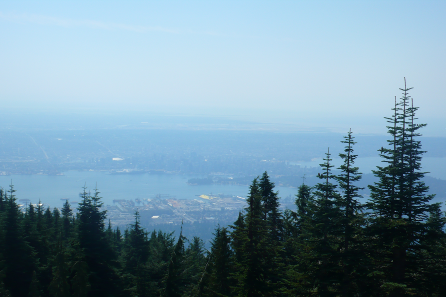 Downtown von Grouse Mountain aus gesehen